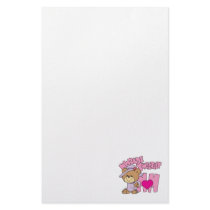 worlds sweetest mom teddy bear design customized stationery