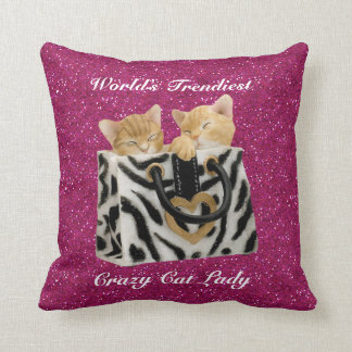 cat lady pillow