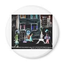World's Unfunniest Cartoon On Funny Gifts & Tees magnets