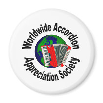 Worldwide Accordion Appreciation Society Fridge Magnets