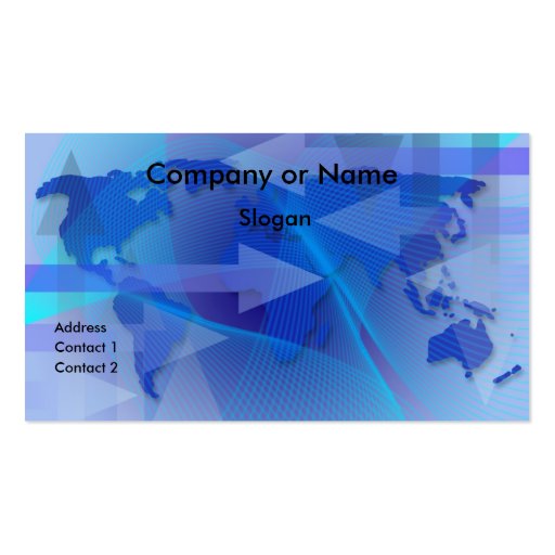 Worldwide Business Map  Business Card