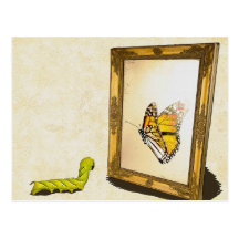 Worm and the Mirror! Post Card
