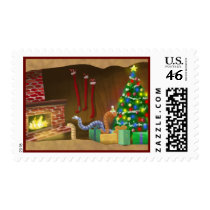 Worm Christmas stamp