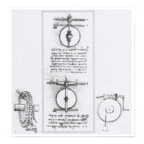 Worm Gear Invention by Leonardo da Vinci Posters