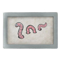 worm hole rectangular belt buckle