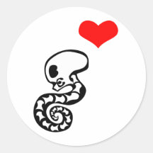 Wormey the Parasite Round Stickers