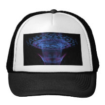 Wormhole Abstract Fractal Design Hats