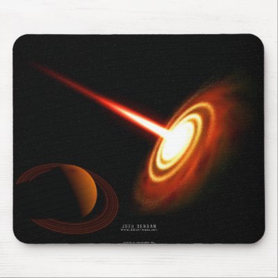 Wormhole Backfire Mouse Mat by 3dartwork
