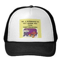 WORMHOLE physics joke Trucker Hat