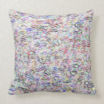 Worms of color throw pillows