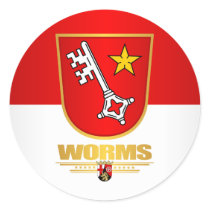 Worms Round Sticker