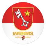 Worms Round Sticker