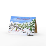 Wormy Christmas card