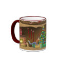 Wormy Christmas mug