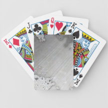 Worn Brushed Metal (faux) Layout Bicycle Card Decks