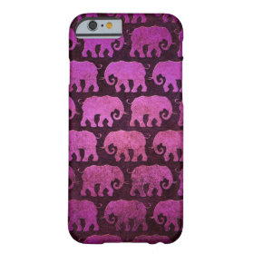 Worn Elephant Silhouettes Pattern, purple iPhone 6 Case