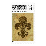 Worn Fleur De Lis Postage