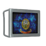 Worn Idaho Flag Belt Buckles