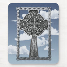 Worn Metal Cross Mousepad