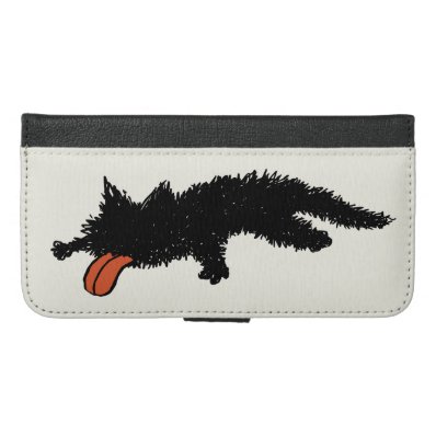 Worn out Black Kitten iPhone 6/6S Plus Wallet Case