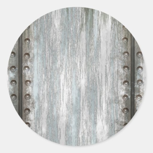 Worn Riveted Metal Grunge Textured Stickers