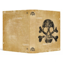 Worn Skull and Crossbones Binder