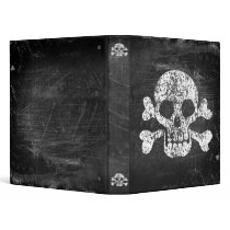 Worn Skull and Crossbones Binder