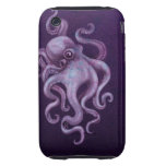Worn Vintage Octopus Illustration - Purple Tough iPhone 3 Cases