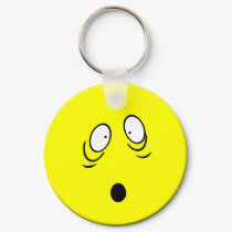 Worried Smiley Keychain