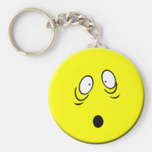 Worried Smiley Keychain