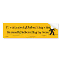 Worry About Global Warming Bumper Sticker