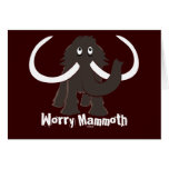 Worry Mammoth Greeting Cards