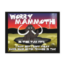 Worry Mammoth Postcards by haywiregraphics Worry Mammoth Postcards