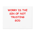 WORRY POSTCARD