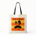 Worry sick Jack o lantern orange trick or treat bag