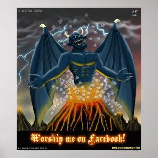 Worship Me on Facebook (Poster) zazzle_print