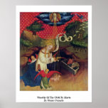 Worship Of The Child By Maria By Master Francke Poster