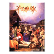 Worship of the Shepherds - Bronzino Custom Announcement
