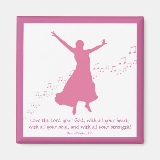 Worship siloutte square magnets