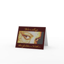 Worship the Goddess Within, Notecard by jaguarstalks Worship the Goddess Within, Notecard