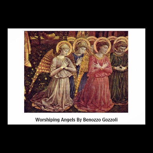 Worshiping Angels By Benozzo Gozzoli Print