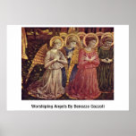 Worshiping Angels By Benozzo Gozzoli Print