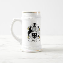 Worth Family Crest mugs by coatsofarms Worth Family Crest mugs