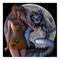 "Worth the Fight" Sexy Dragon Pinup Girl Artwork posters by sexyshirts2 "Worth the Fight" Sexy Dragon Pinup Girl Artwork posters