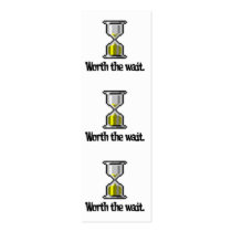 worth the wait pc hourglass bookmark business cards by geekme worth the wait pc hourglass bookmark business cards