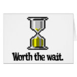 worth the wait pc hourglass icon card