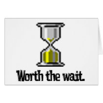 worth the wait pc hourglass icon card