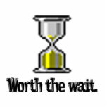 worth the wait pc hourglass icon photo cut outs