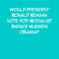 Would President Ronald Reagan vote for Socialis... t-shirts