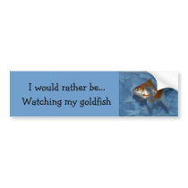 Would rather be watching goldfish Bumper Sticker